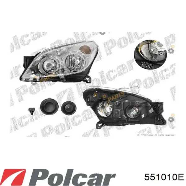 Правая фара 551010E Polcar