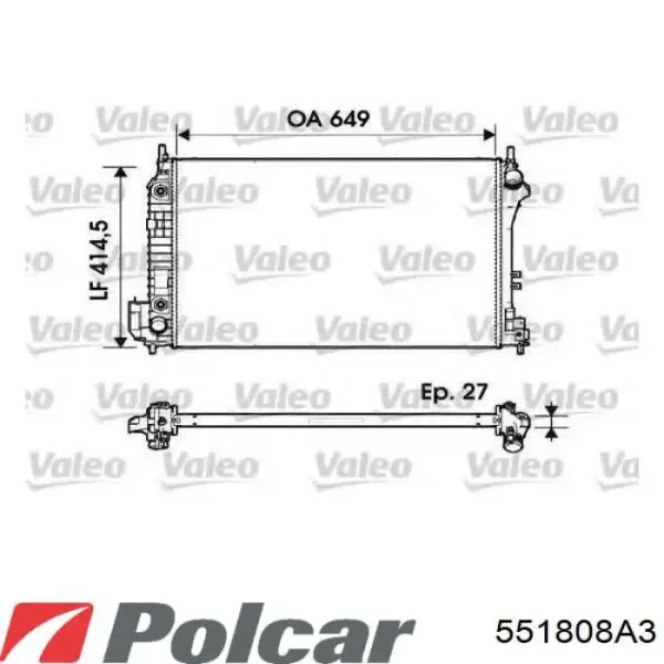 Радиатор 551808A3 Polcar