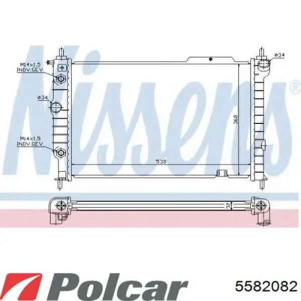Радиатор 5582082 Polcar
