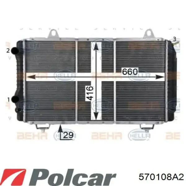 Радиатор 570108A2 Polcar