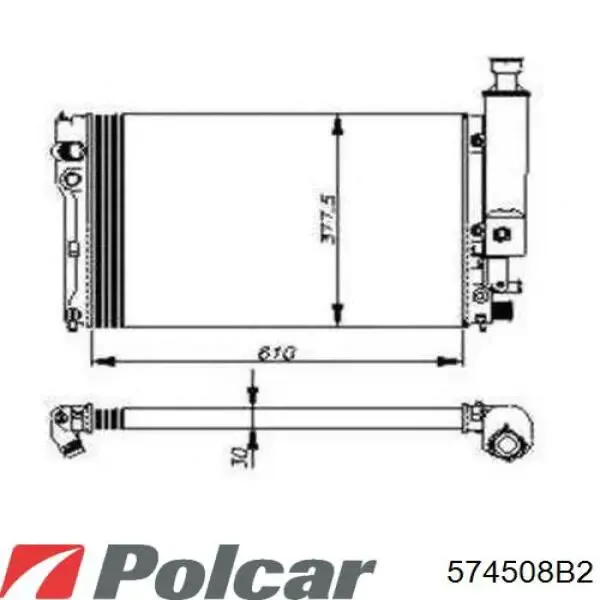 Радиатор 574508B2 Polcar