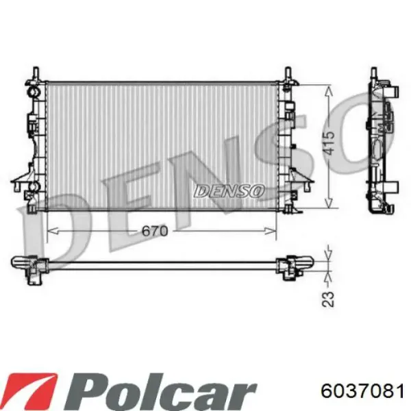 Радиатор 6037081 Polcar