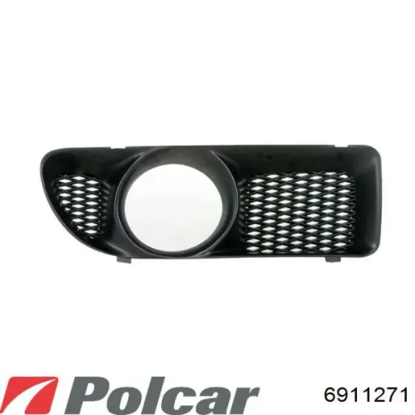 Заглушка (решетка) противотуманных фар бампера переднего левая 6911271 Polcar