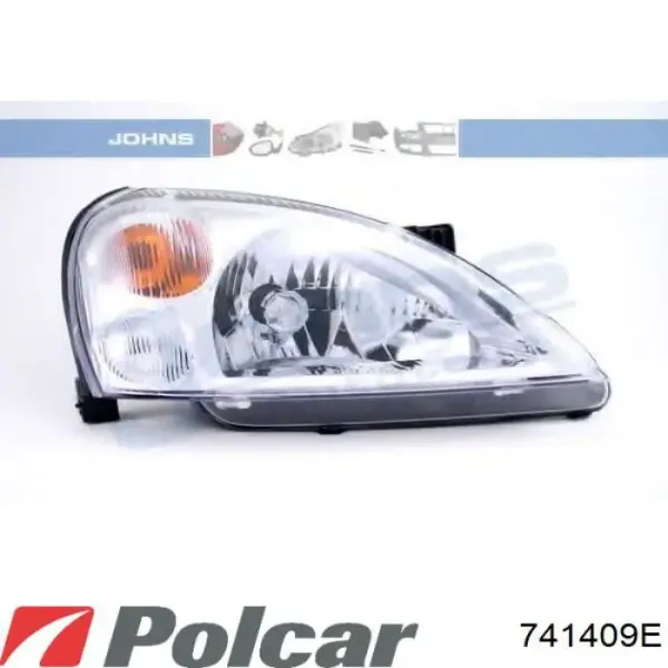 Левая фара 741409E Polcar
