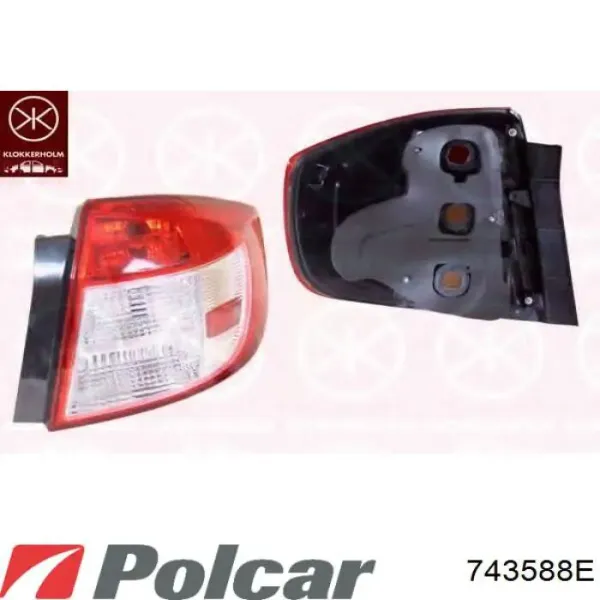 Задний фонарь 743588E Polcar