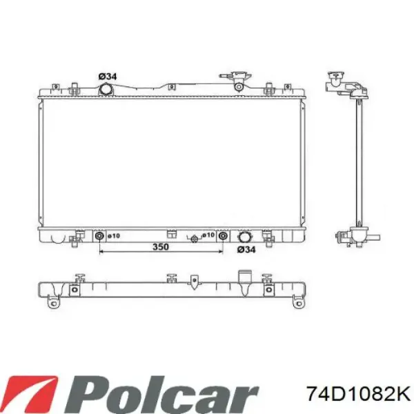Радиатор 74D1082K Polcar