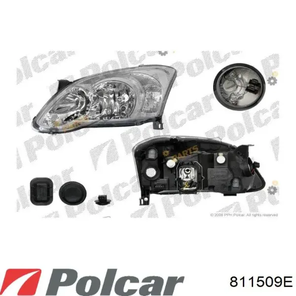 Левая фара 811509E Polcar