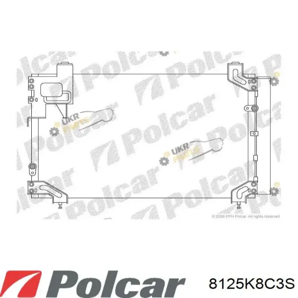 Радиатор кондиционера 8125K8C3S Polcar