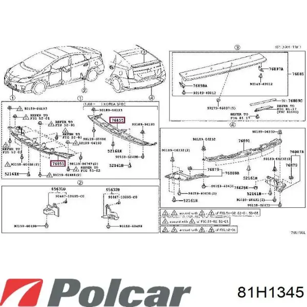 Спойлер переднего бампера 81H1345 Polcar
