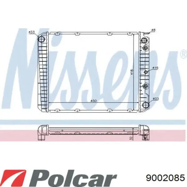Радиатор 9002085 Polcar