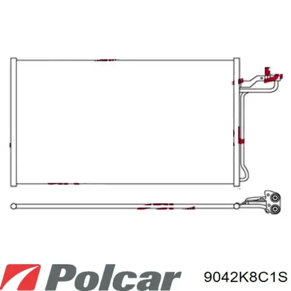 Радиатор кондиционера 9042K8C1S Polcar