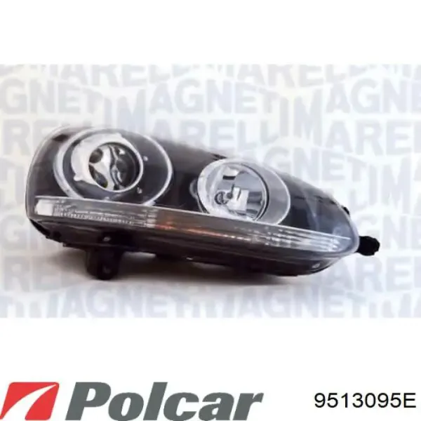 Левая фара 9513093E Polcar