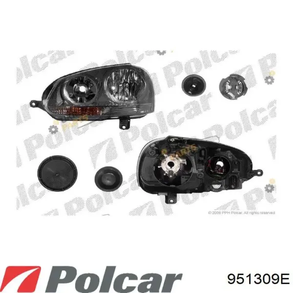 Фара (TUNING), комплект из 2 шт. 951309E Polcar
