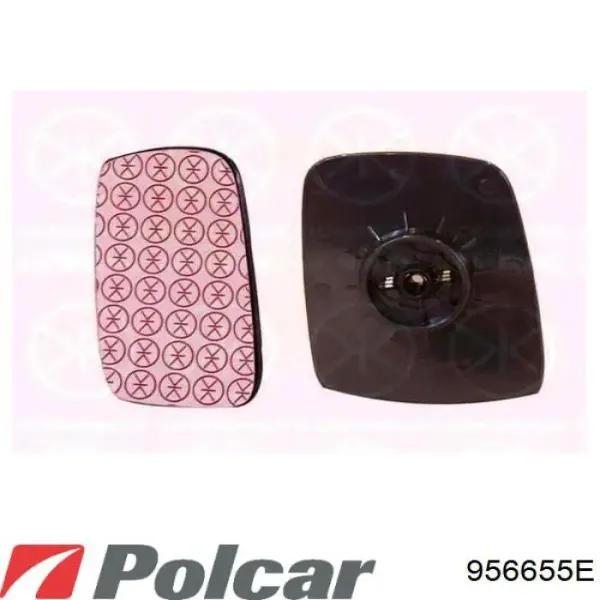 Стекло правого зеркала заднего вида 956655E Polcar