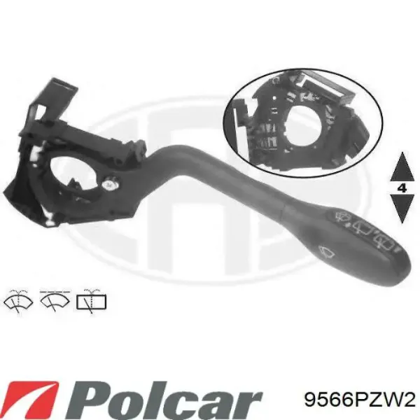 Правый подрулевой переключатель 9566PZW2 Polcar
