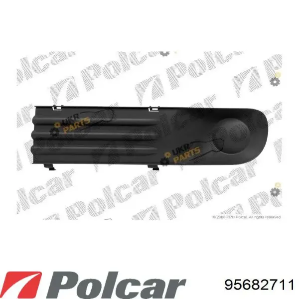Заглушка (решетка) противотуманных фар бампера переднего левая 95682711 Polcar