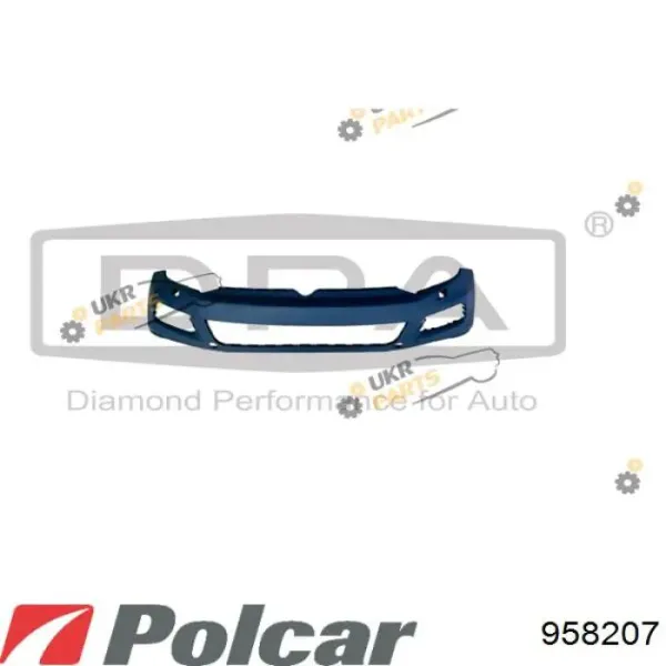 Передний бампер 958207 Polcar