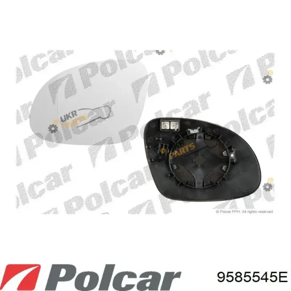Стекло левого зеркала заднего вида 9585545E Polcar