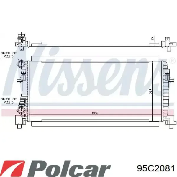 Радиатор 95C2081 Polcar