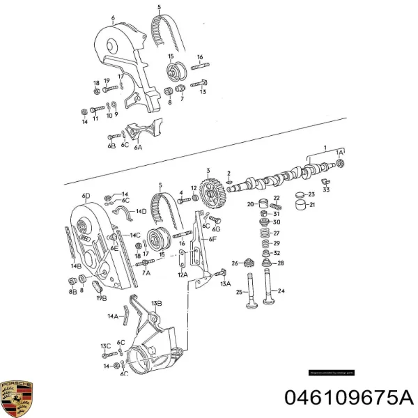 Сальники клапанов 046109675A Porsche
