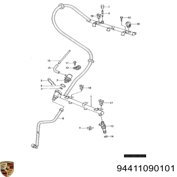 Кольцо форсунки инжектора посадочное Porsche 94411090101