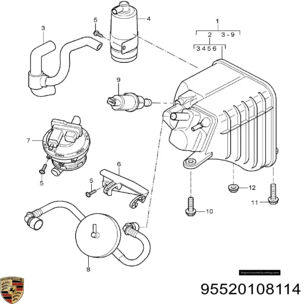 Адсорбер Porsche Cayenne 955