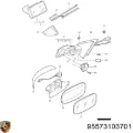 Стекло левого зеркала заднего вида VAG 95573103704