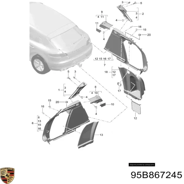  95B867245 Porsche