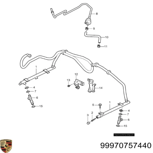 Кольцо (шайба) форсунки инжектора посадочное 99970757440 Porsche
