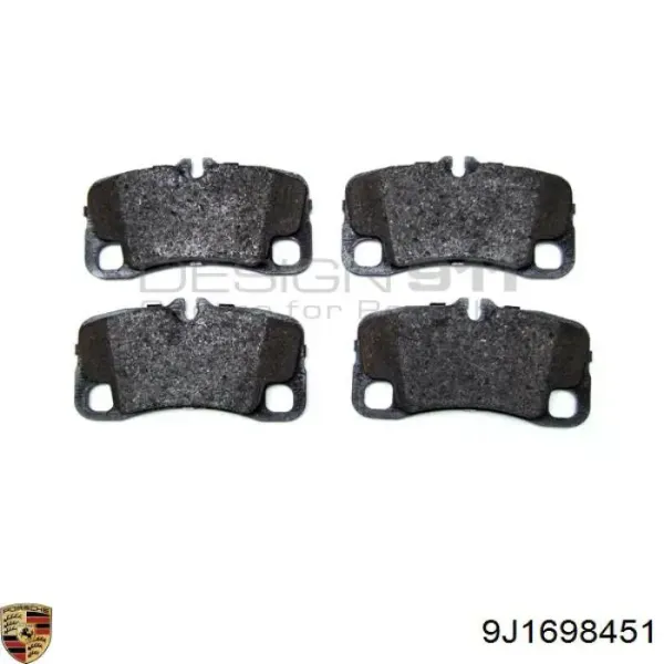 Задние тормозные колодки 9J1698451 Porsche