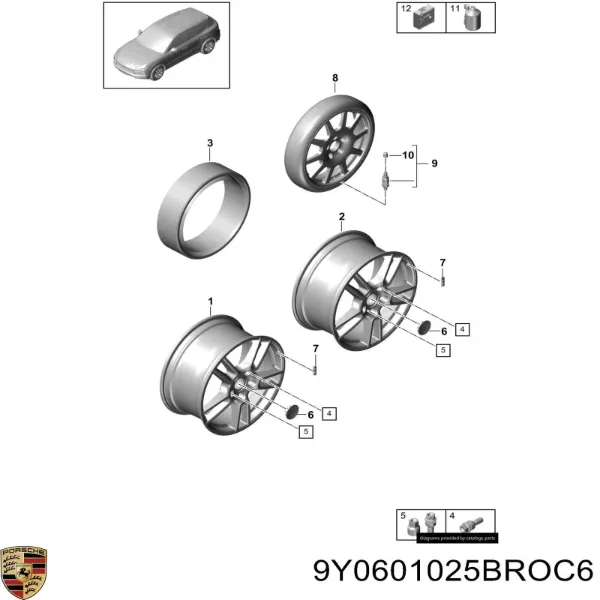  9Y0601025BROC6 Porsche