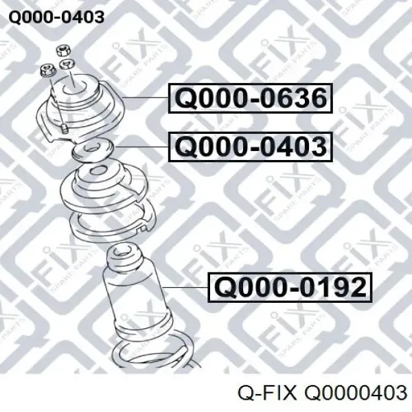 Опорный подшипник амортизатора Q0000403 Q-fix
