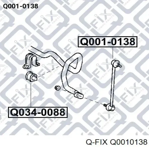 Втулка стабилизатора переднего Q0010138 Q-fix