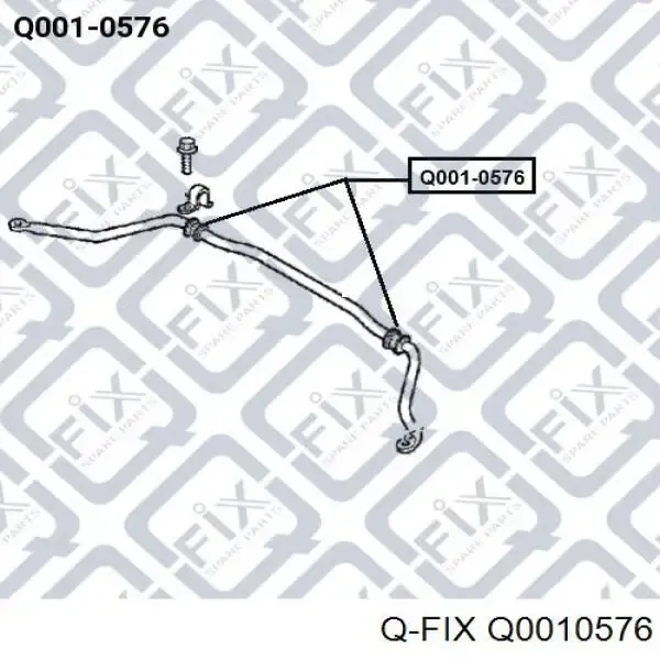 Втулка стабилизатора переднего Q0010576 Q-fix
