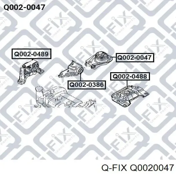 Задняя опора двигателя Q0020047 Q-fix