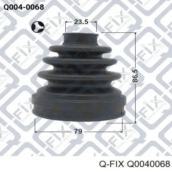 Пыльник ШРУСа передней полуоси внутренний правый Q0040068 Q-fix
