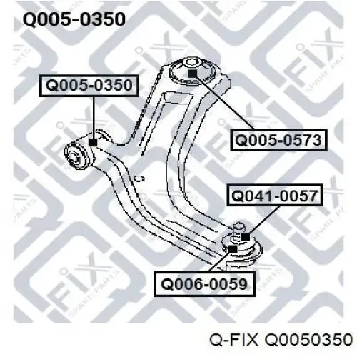 Сайлентблок переднего рычага Q0050350 Q-fix