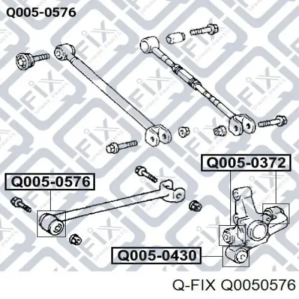 Сайлентблок заднего продольного рычага передний Q0050576 Q-fix