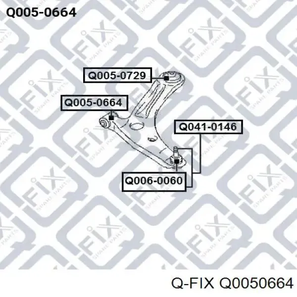 Сайлентблок переднего рычага Q0050664 Q-fix