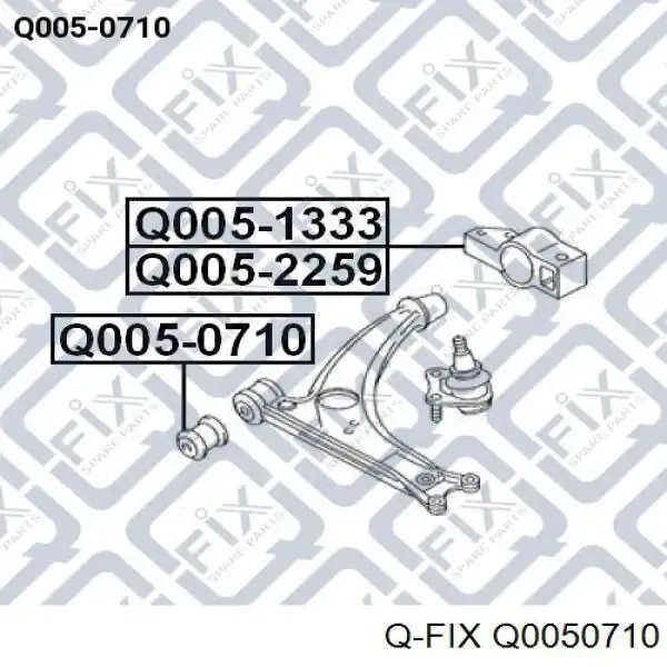 Сайлентблок переднего рычага Q0050710 Q-fix