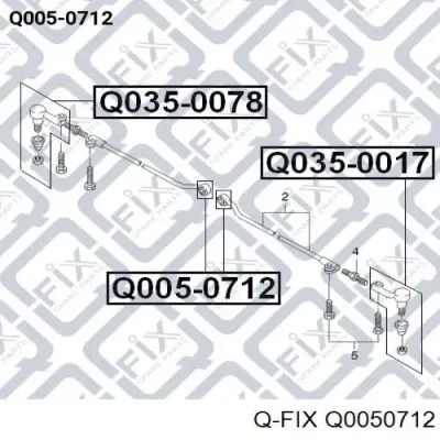 Втулка (сайлентблок) рулевой тяги Q-FIX Q0050712
