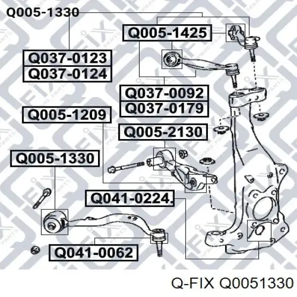 Сайлентблок переднего рычага Q0051330 Q-fix