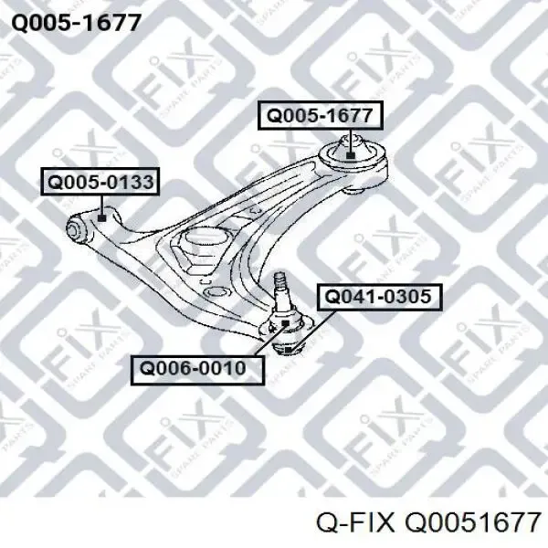 Сайлентблок переднего рычага Q0051677 Q-fix