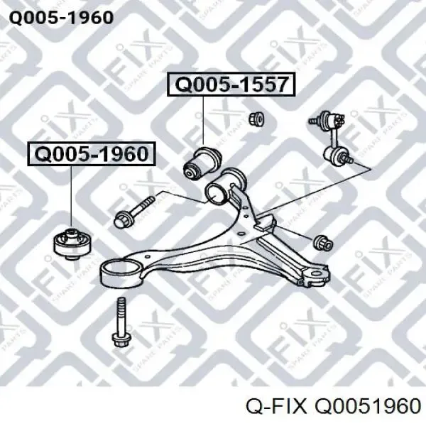 Сайлентблок переднего рычага Q0051960 Q-fix