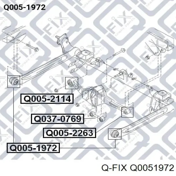 Сайлентблок задней балки Q0051972 Q-fix