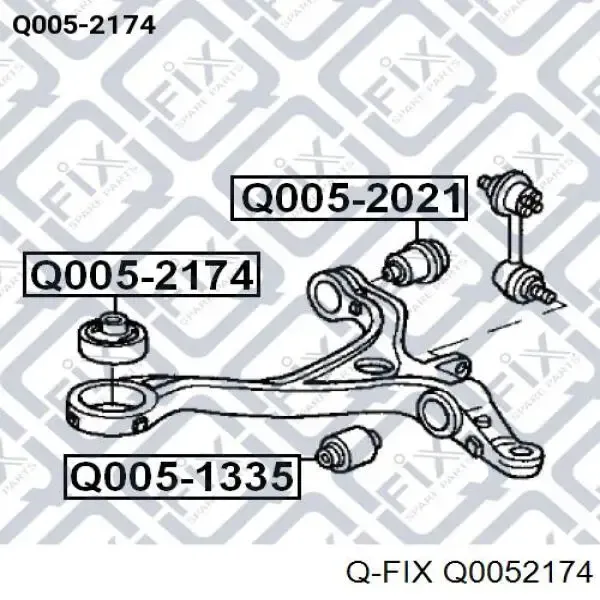 Сайлентблок переднего рычага Q0052174 Q-fix