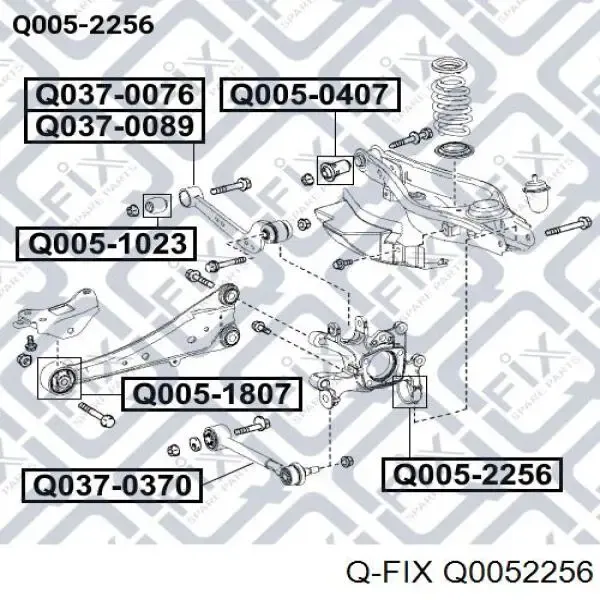 Сайлентблок цапфы задней Q0052256 Q-fix