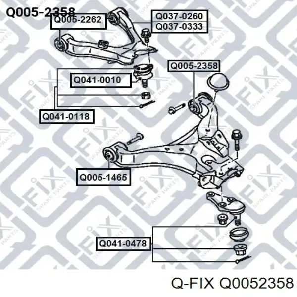 Сайлентблок переднего рычага Q0052358 Q-fix