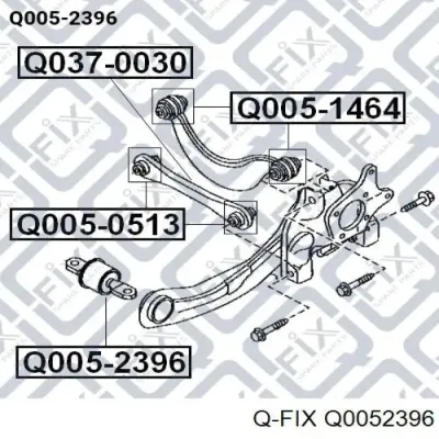 Сайлентблок заднего продольного рычага передний Q-FIX Q0052396