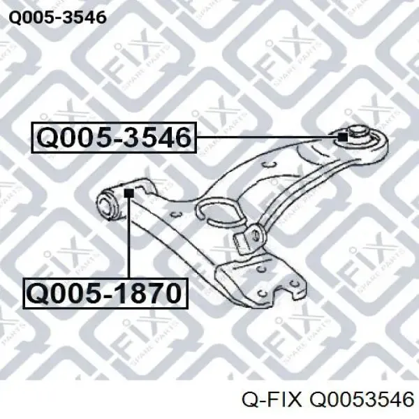 Сайлентблок переднего рычага Q0053546 Q-fix
